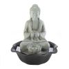 Zen Buddha on Lotus Tabletop Fountain - Serene Indoor Water Feature for Relaxation and Meditation