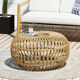 Boho Style Outdoor Wicker Coffee Table