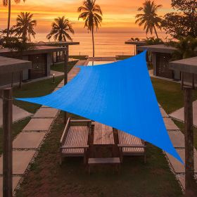 Artpuch Custom Size Sky Blue Sun Shade Sail Triangle Canopy 185 GSM Durable Fabric UV Block Awning for Outdoor Patio Garden Backyard (Customized (Color: Sky Blue, size: 07'x16')